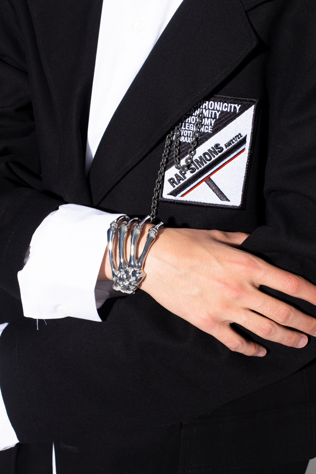 Silver Bracelet with logo Raf Simons - Vitkac Italy